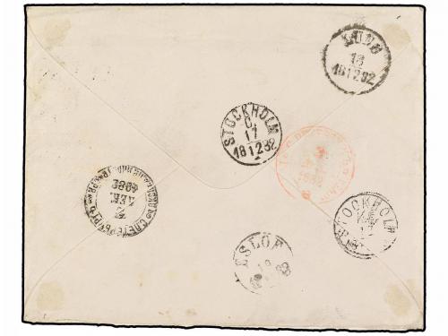 ✉ RUSIA. Sc. 19, 27. 1882. SAINT PETERSBURG to LUND (Sweden)