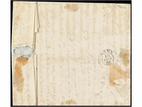 ✉ ITALIA ANTIGUOS ESTADOS: ESTADOS PONTIFICIOS. Sa. 1c. 1860