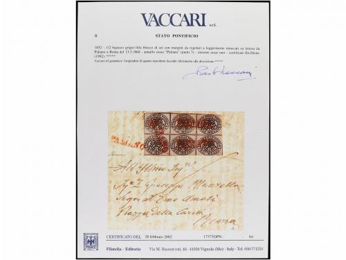 ✉ ITALIA ANTIGUOS ESTADOS: ESTADOS PONTIFICIOS. Sa. 1c. 1860