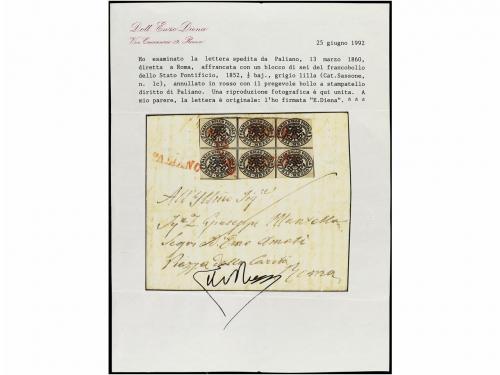 ✉ ITALIA ANTIGUOS ESTADOS: ESTADOS PONTIFICIOS. Sa. 1c. 1860