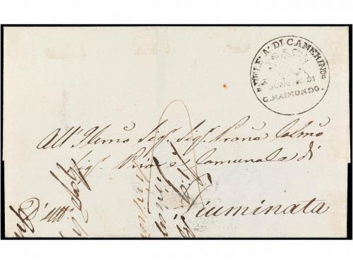 ✉ ITALIA ANTIGUOS ESTADOS: ESTADOS PONTIFICIOS. Sa. 5. 1856.