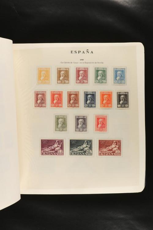 LOTES y COLECCIONES. COLECCIÓN de 1900 a 1960 en hojas de ál