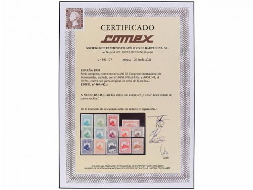 ** ESPAÑA. Ed. 469/82. SERIE COMPLETA. LUJO. Cert. COMEX. 