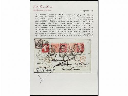 ✉ ITALIA ANTIGUOS ESTADOS: ESTADOS PONTIFICIOS. Sa. 6. 1865.