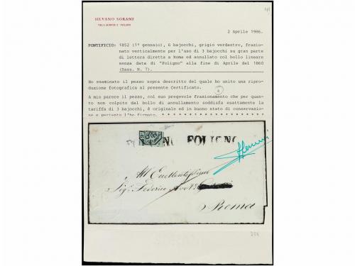 ✉ ITALIA ANTIGUOS ESTADOS: ESTADOS PONTIFICIOS. Sa. 7. 1860.