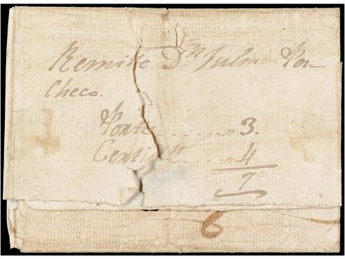 ✉ PERU. 1812 (4 Oct.). Envuelta circulada de PALPA a LIMA. M