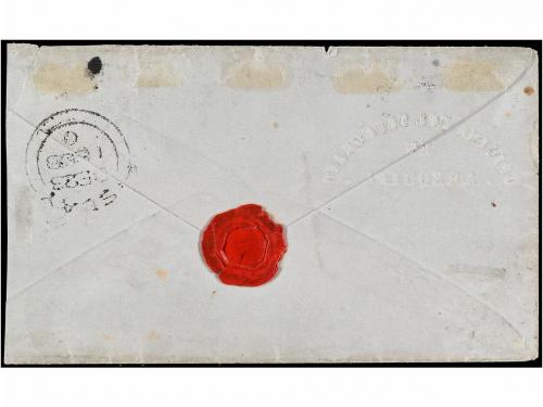 ✉ PERU. 1867. AREQUIPA (Perú) a NEW YORK. Sobre con membrete