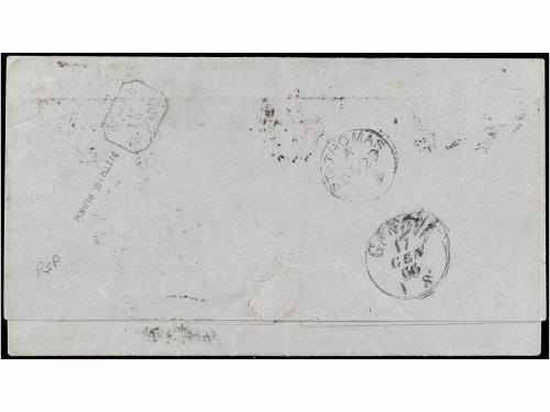 ✉ VENEZUELA. 1866. PUERTO CABELLO to GÉNOVA. Sent privately 