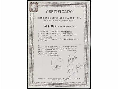 ESPAÑA. GOBIERNO PROVISIONAL. PROYECTOS NO ADOPTADOS. 50 mil