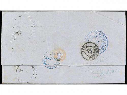 ✉ ARGENTINA. 1869. BUENOS AIRES a CÁDIZ. Carta completa circ