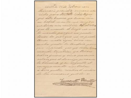 ✉ MARRUECOS. 1914. GUERRA DE ÁFRICA. Sobre Patriótico con il