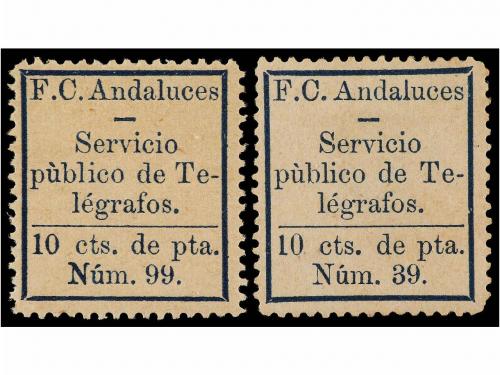 * ESPAÑA: TELEGRAFOS PARTICULARES. Ed. 6/7. FERROCARRILES AN