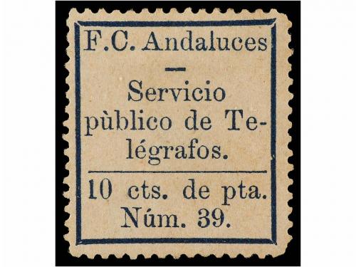 * ESPAÑA: TELEGRAFOS PARTICULARES. Ed. 6/7. FERROCARRILES AN