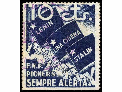 ESPAÑA GUERRA CIVIL. F.N.P. PIONERS SEMPRE ALERTA. 10 cts. a