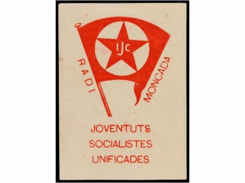 ESPAÑA GUERRA CIVIL. MONCADA. I.J.C. sin valor en rojo. (Al.