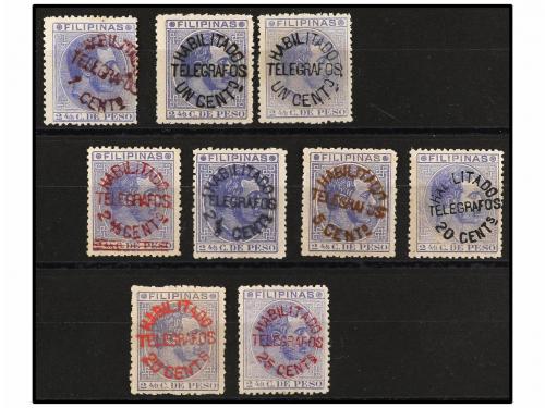 * FILIPINAS. Ed. T-8F, G, H, J, K, M, N, P, Q. TELÉGRAFOS. S