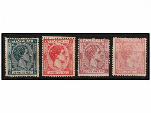 * FILIPINAS. Ed. 42, 45, 48, 49. Cuatro valores, centrajes d