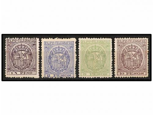 * FILIPINAS. Ed. T-55/58. TELÉGRAFOS. Cuatro sellos, finales