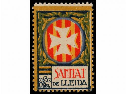 ESPAÑA GUERRA CIVIL. LLEIDA. 10 cts. y 50 cts. SANITAT. (Al.