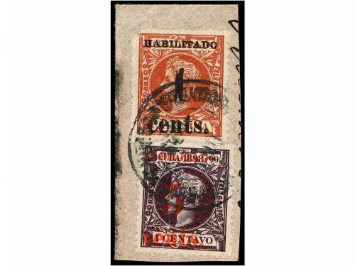 Δ CUBA. Ed. 10Ahz + 14. 1898. 1 cto. s. 1 mil. castaño, vari