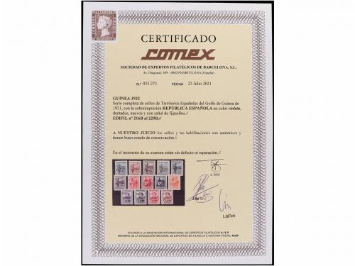* COLONIAS ESPAÑOLAS: GUINEA. Ed. 216B/29B. SERIE COMPLETA, 