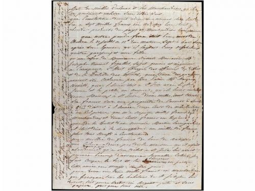 ✉ COSTA RICA. 1857. SAN JOSÉ a MARTIGUES (Francia). Carta co