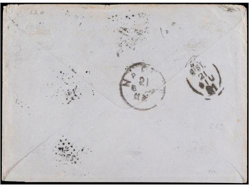 ✉ CHINA. 1881. SHANG-HAI to NAPLES (Italy). Envelope franked