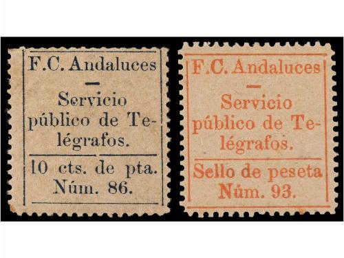 * ESPAÑA: TELEGRAFOS. Ed. 3/4. FERROCARRILES ANDALUCES. Seri