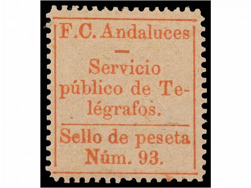 * ESPAÑA: TELEGRAFOS. Ed. 3/4. FERROCARRILES ANDALUCES. Seri
