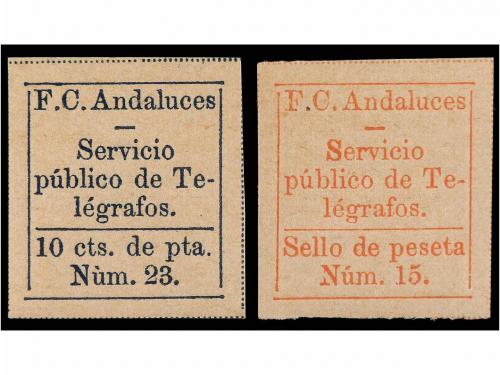 * ESPAÑA: TELEGRAFOS. Ed. 1/2. FERROCARRILES ANDALUCES. Seri
