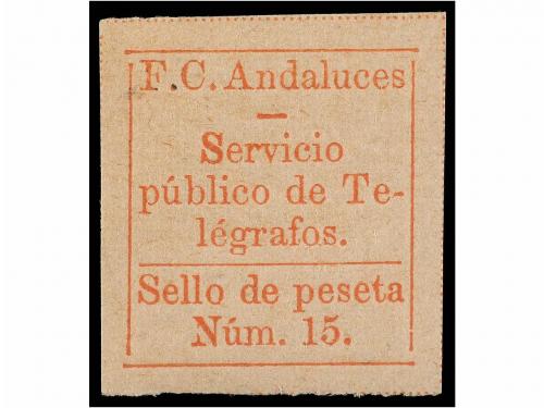 * ESPAÑA: TELEGRAFOS. Ed. 1/2. FERROCARRILES ANDALUCES. Seri
