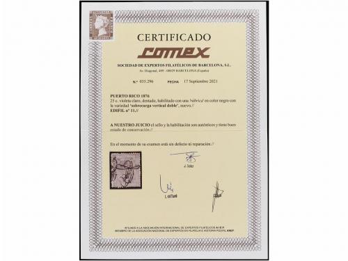 * COLONIAS ESPAÑOLAS: PUERTO RICO. Ed. 11hh. 25 cts. gris. H