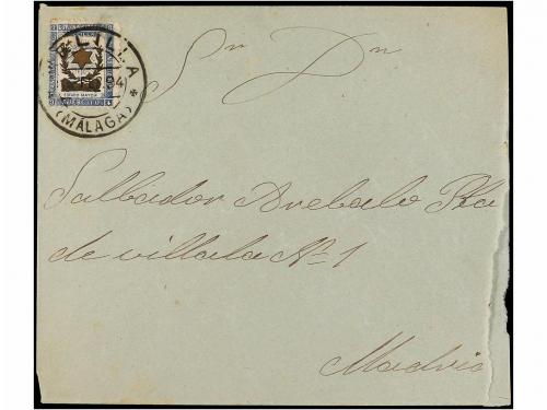 ✉ MARRUECOS. 1894. MELILLA a MADRID. Sello de Franquicia Mil