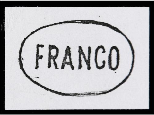 ° REPUBLICA DOMINICANA. Sc. 3. 1865. 1/2 real negro s. verde