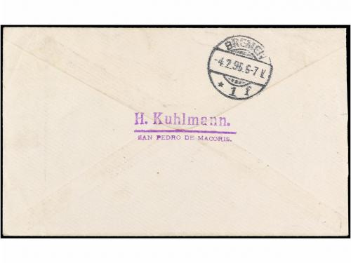 ✉ REPUBLICA DOMINICANA. Sc. 96, 97 (2). 1896. SANTO DOMINGO 