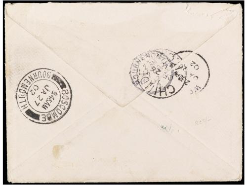 ✉ RHODESIA. Sc. 75 (8). 1902. FORT JAMES a INGLATERRA. 1/2 d
