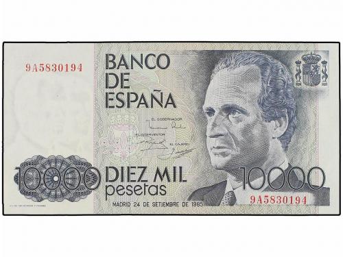 JUAN CARLOS I. Lote 2 billetes 10.000 Pesetas. 24 Septiembre