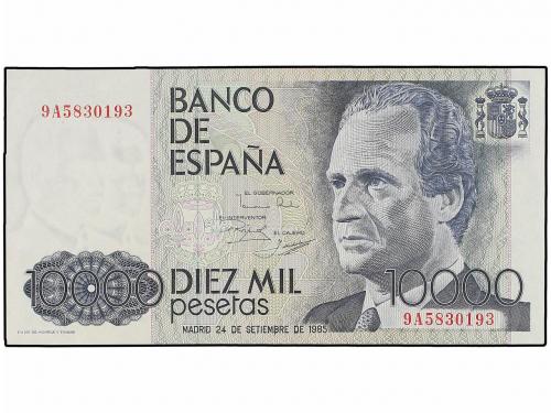 JUAN CARLOS I. Lote 2 billetes 10.000 Pesetas. 24 Septiembre