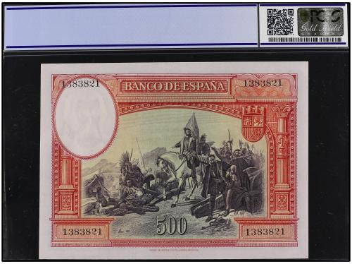 GUERRA CIVIL, ZONA REPUBLICANA. 500 Pesetas. 7 Enero 1935. H