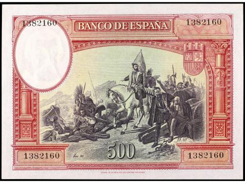 GUERRA CIVIL, ZONA REPUBLICANA. 500 Pesetas. 7 Enero 1935. H