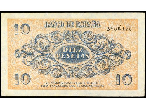 ESTADO ESPAÑOL. 10 Pesetas. 21 noviembre 1936. (Algunas repa
