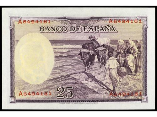 GUERRA CIVIL, ZONA REPUBLICANA. 25 Pesetas. 31 Agosto 1936. 