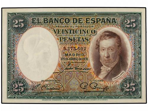 GUERRA CIVIL, ZONA REPUBLICANA. Lote 2 billetes 25 Pesetas. 