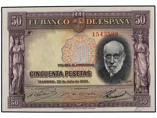 GUERRA CIVIL, ZONA REPUBLICANA. Lote 2 billetes 50 Pesetas. 