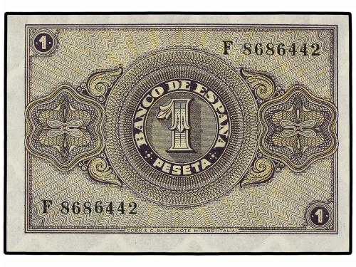 ESTADO ESPAÑOL. Lote 2 billetes 1 Peseta. 12 Octubre 1937. S