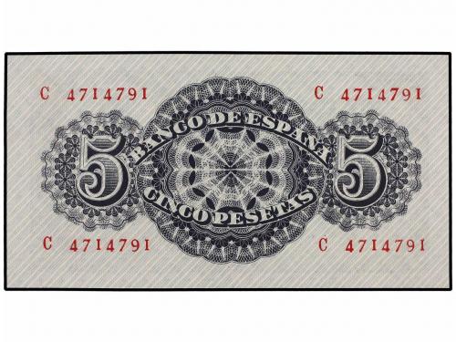 ESTADO ESPAÑOL. Lote 2 billetes 5 Pesetas. 12 Abril 1947. Sé