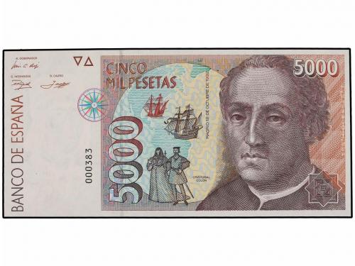 JUAN CARLOS I. Lote 7 billetes 200, 500, 1.000 (2), 5.000 y
