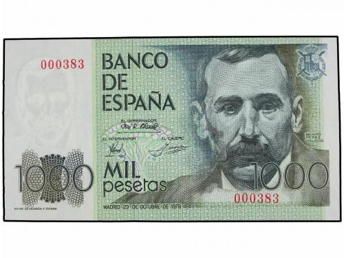 JUAN CARLOS I. Lote 7 billetes 200, 500, 1.000 (2), 5.000 y
