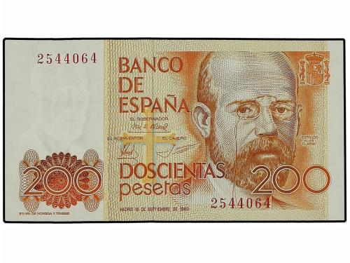 JUAN CARLOS I. Lote 2 billetes 200 Pesetas. 16 Septiembre 19