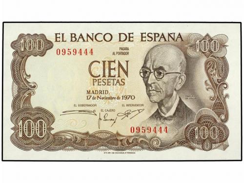 ESTADO ESPAÑOL. Lote 2 billetes 100 Pesetas. 17 Noviembre 19